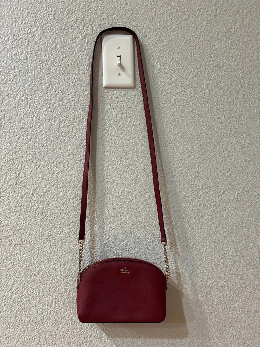kate spade sienna cameron street burgundy Saffiano Leather Crossbody